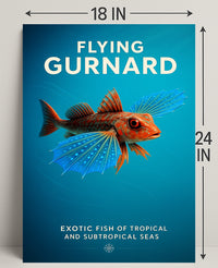 Flying Gurnard Exotic Sea Creature Poster PosterGoat