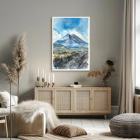 Mount Etna Illustration Poster PosterGoat