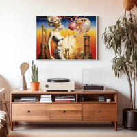 Surreal Dreamscape with Futuristic Figure - Abstract or Artistic Poster