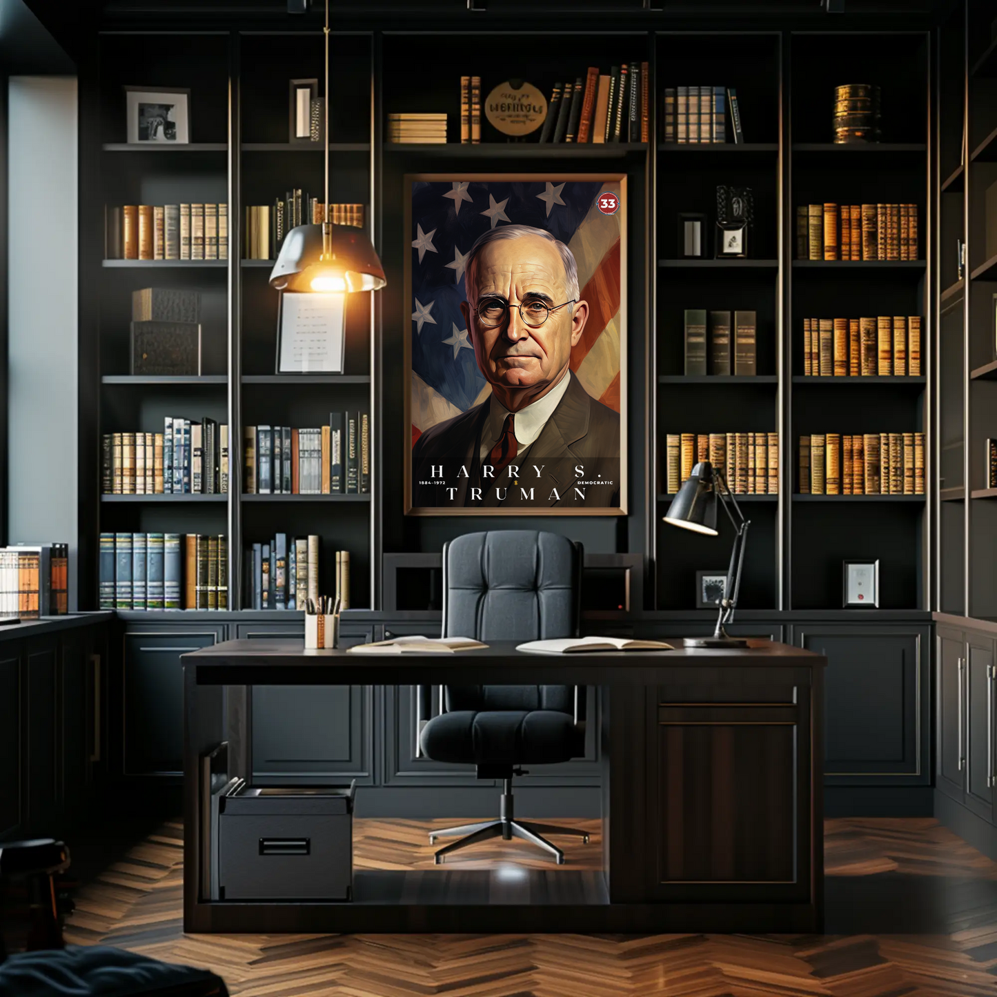 Harry Truman 33rd President Of The United States Portrait