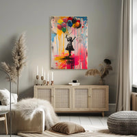 Innocence Meets Street Art: Vibrant Colors Artistic Poster