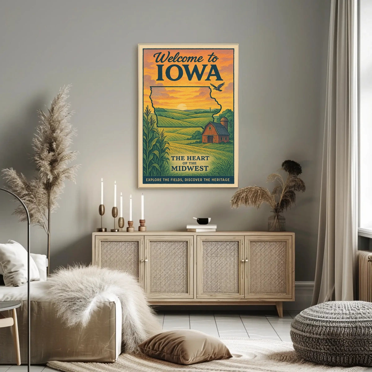 Welcome to Iowa The Heart of the Midwest Poster
