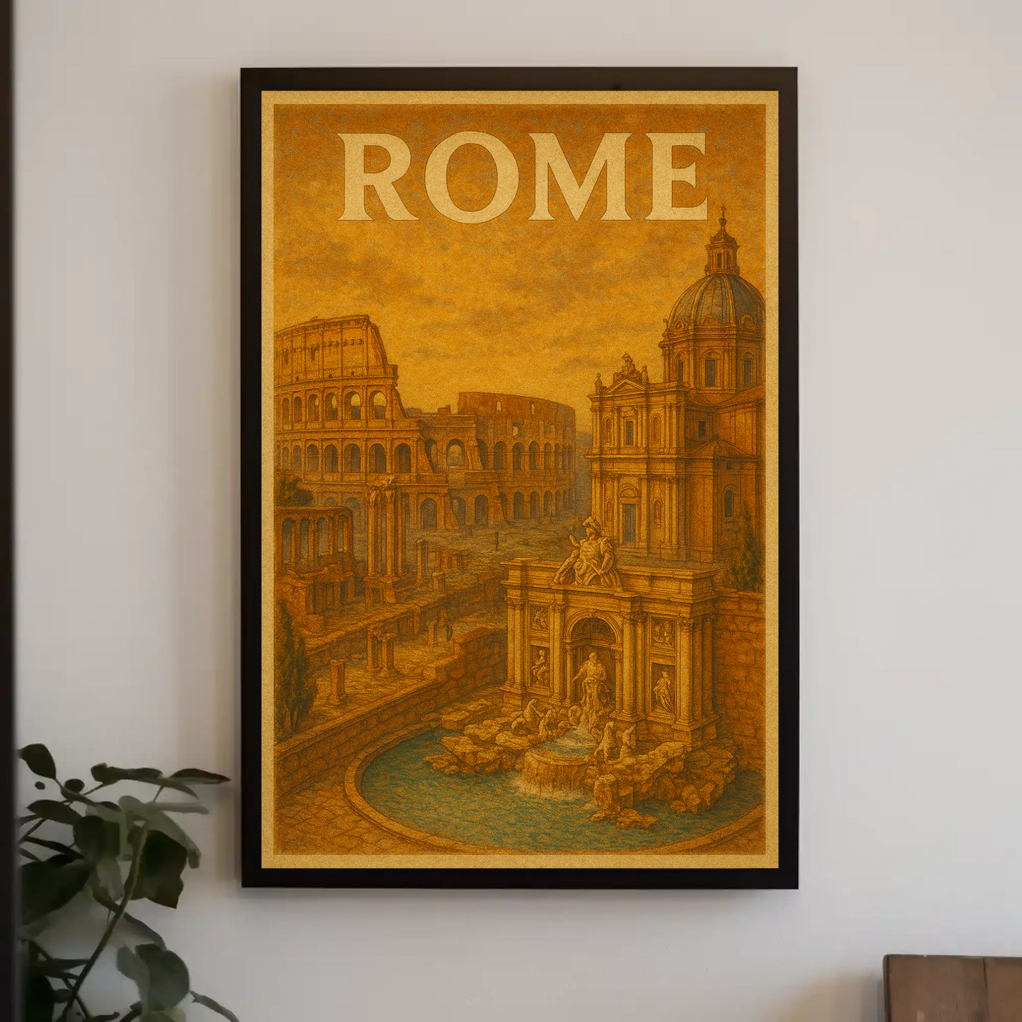 Rome Italy Historic Landmark Travel Poster
