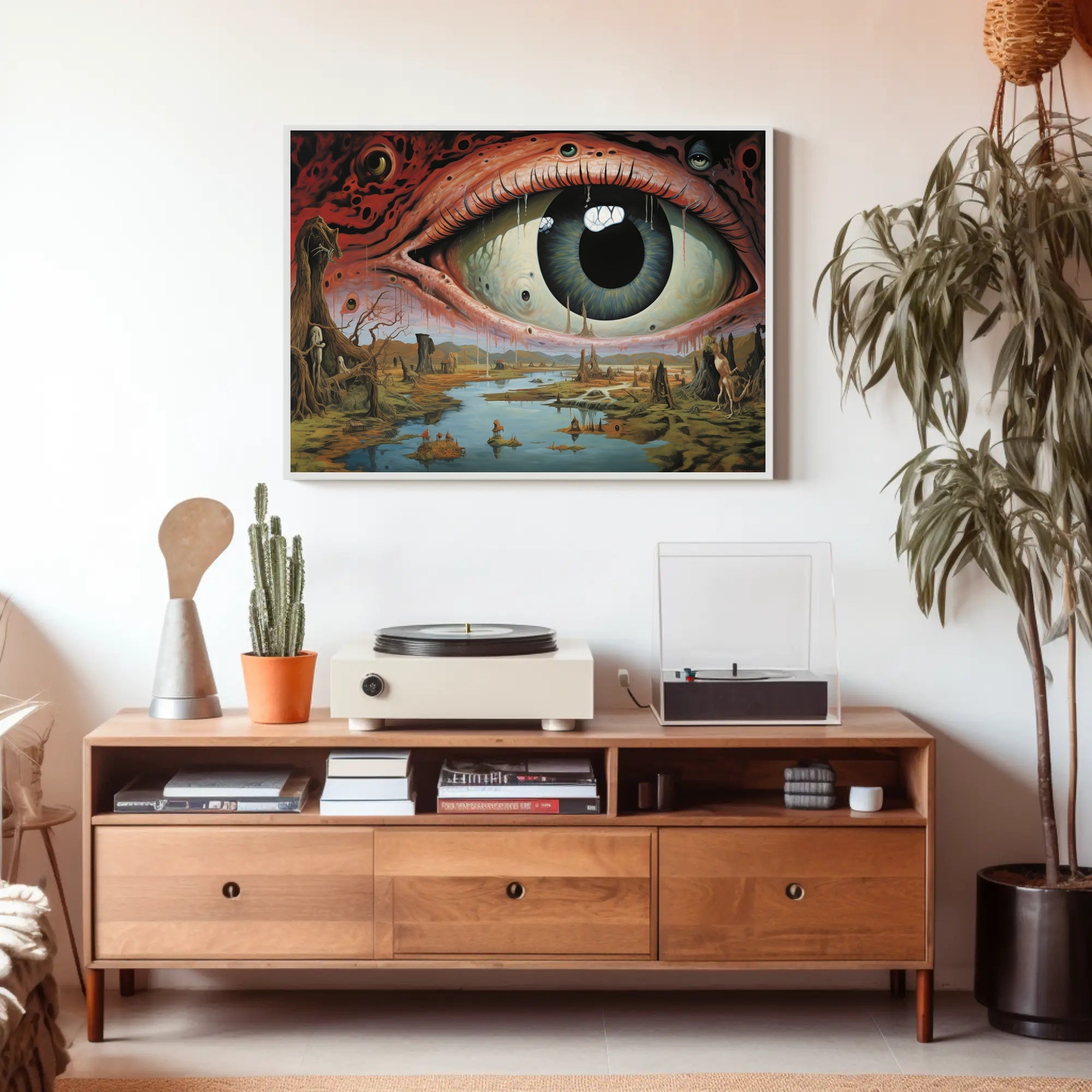 Surreal Dystopian Eye Art Print: Abstract or Artistic Poster