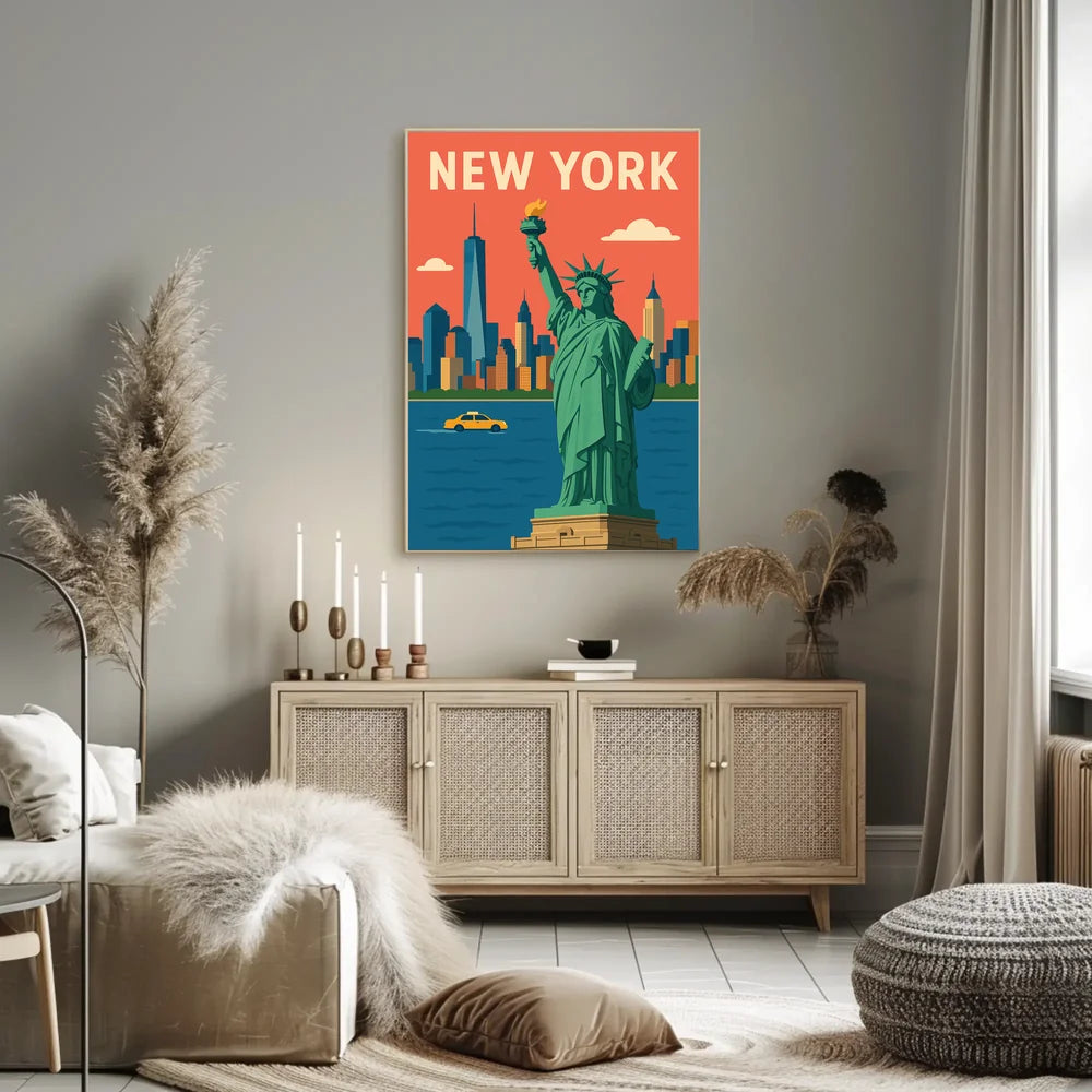 Flat Graphic NYC Poster Museum Quality Print for City Fans