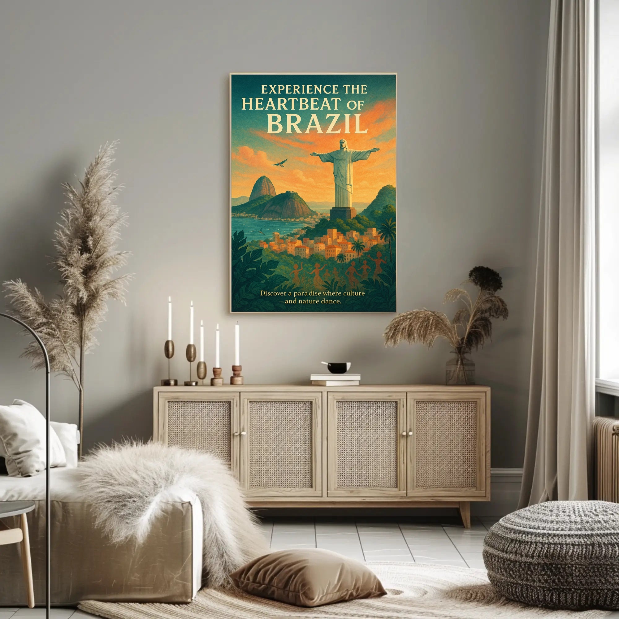 Experience The Heartbeat Of Brazil Poster