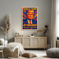 Donald Trump 47th Presidency Iconic Patriotic Poster