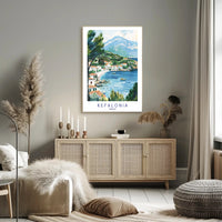 Kefalonia Coastal Tranquility Travel Poster PosterGoat