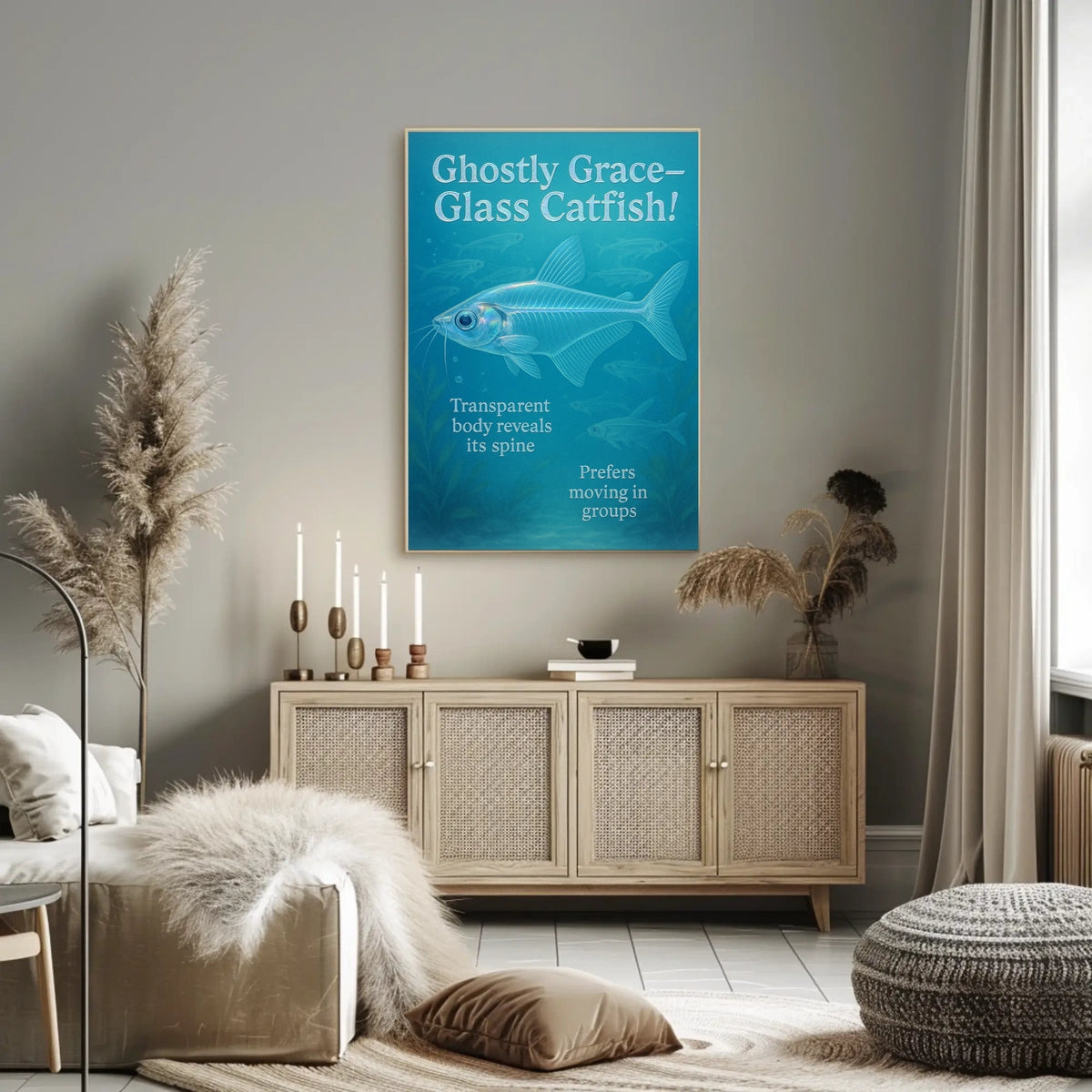 Ghostly Grace Glass Catfish Poster