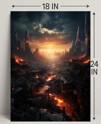 Post-Apocalyptic Sunset Poster