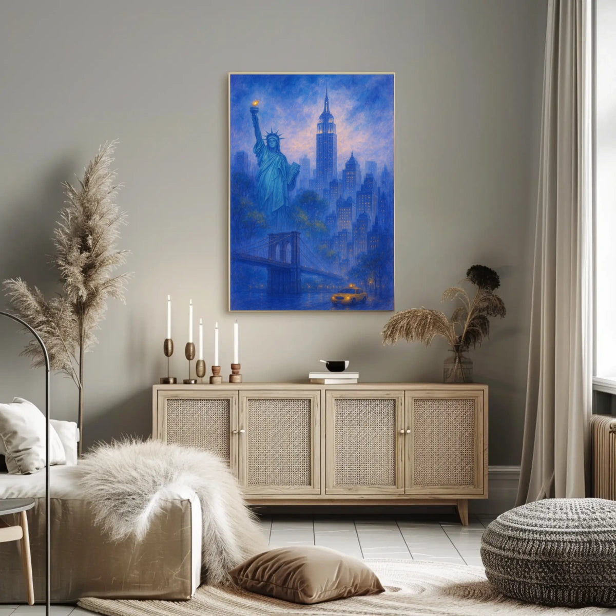 Iconic New York City Skyline Poster Classic Wall Art