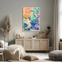Lush Tropical Paradise Abstract Artwork Poster