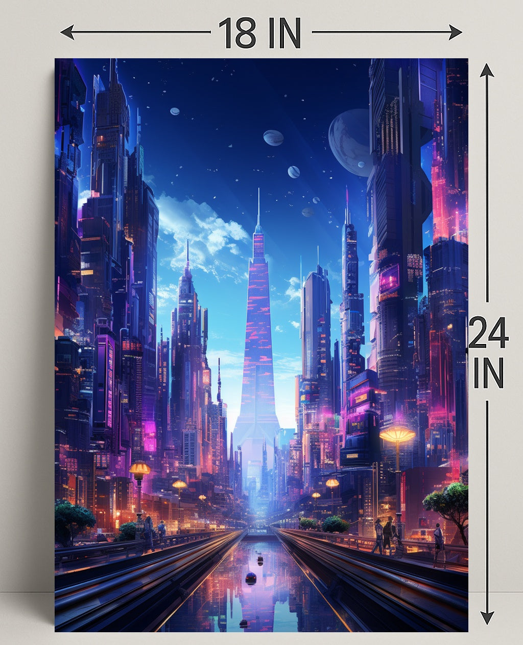 Futuristic Cityscape Poster