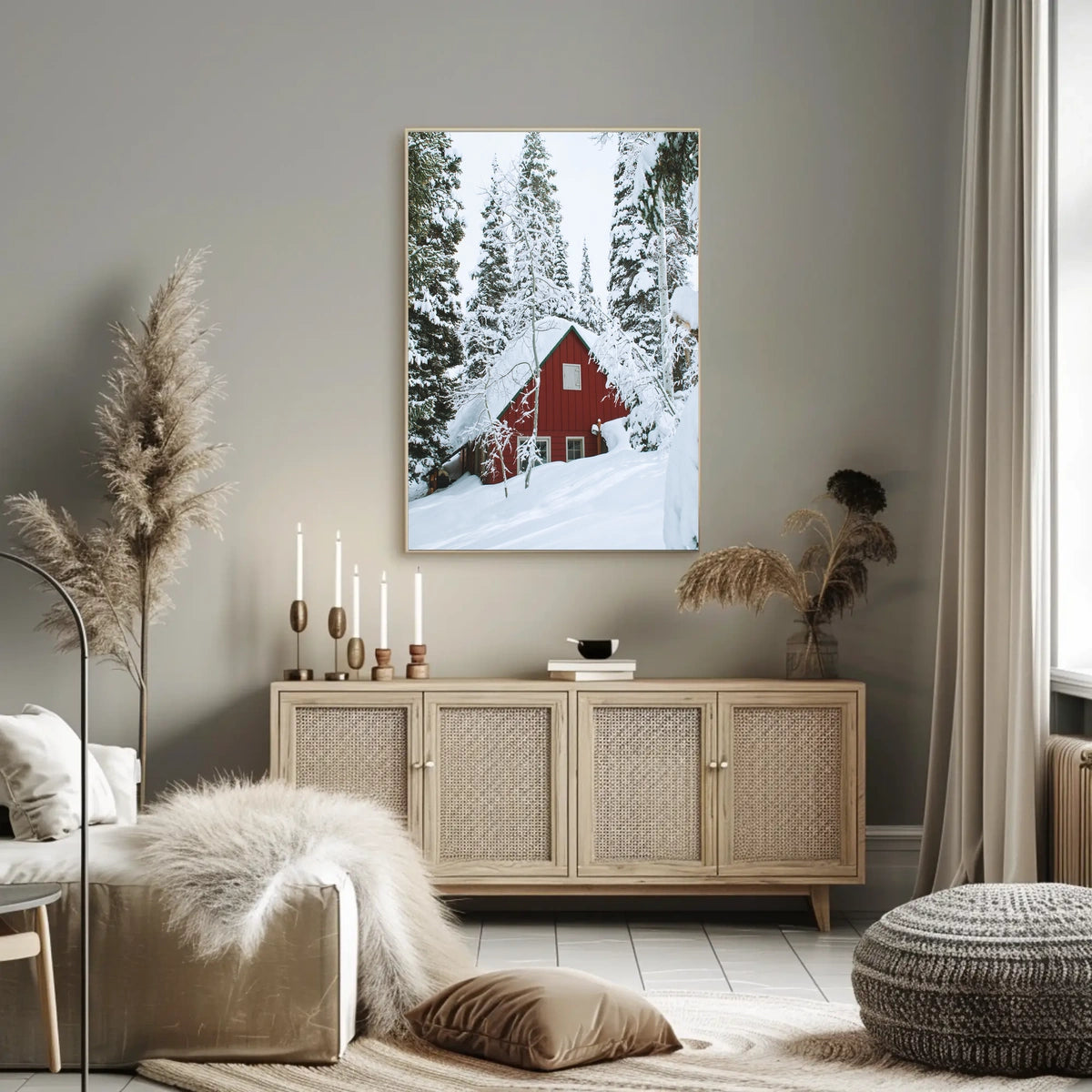 Winter Wonderland Cabin Poster