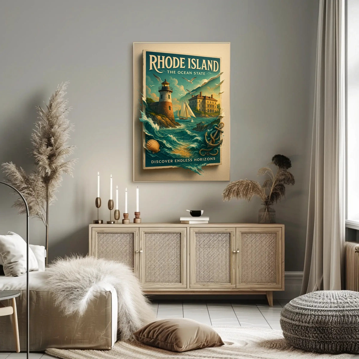 Rhode Island The Ocean State Poster
