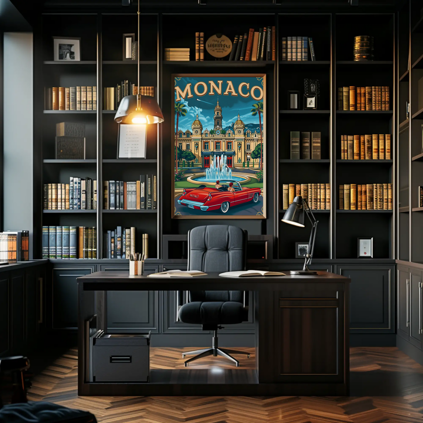 Elegant Monaco Vintage Poster