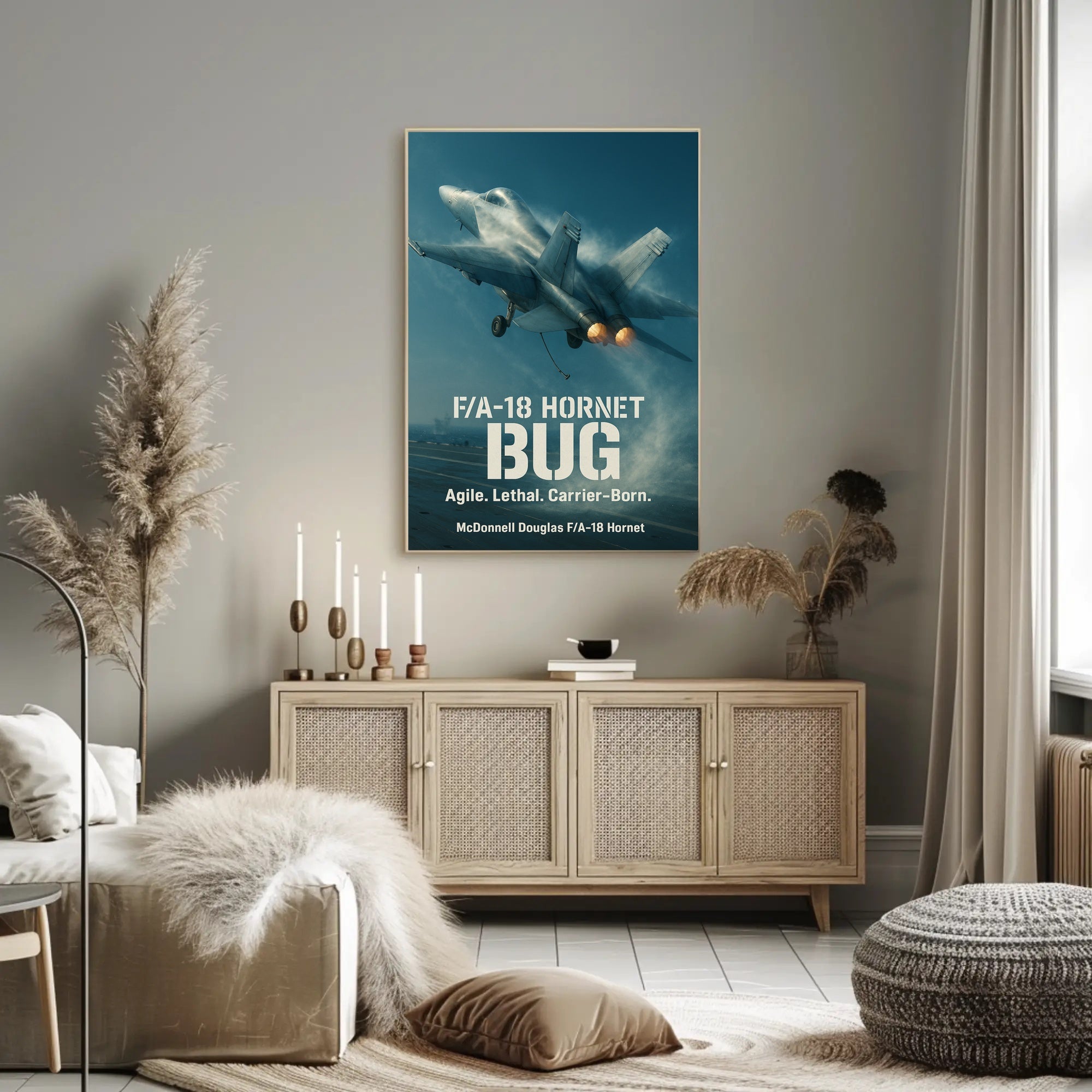 F/A-18 Hornet Fighter Jet in Flight Poster