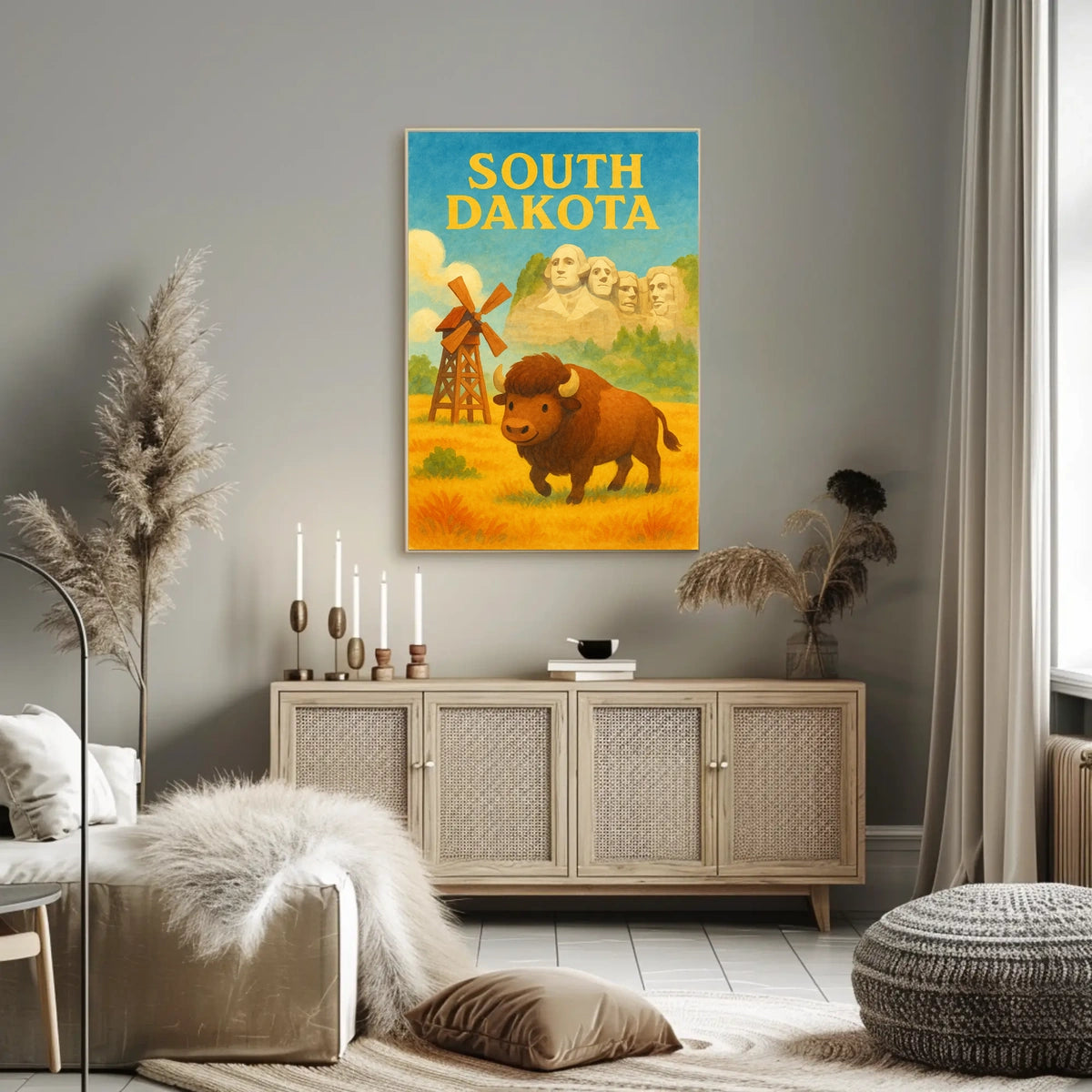 South Dakota Wonders Scenic Collector Poster