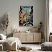 Milan Cathedral Urban Scene Poster