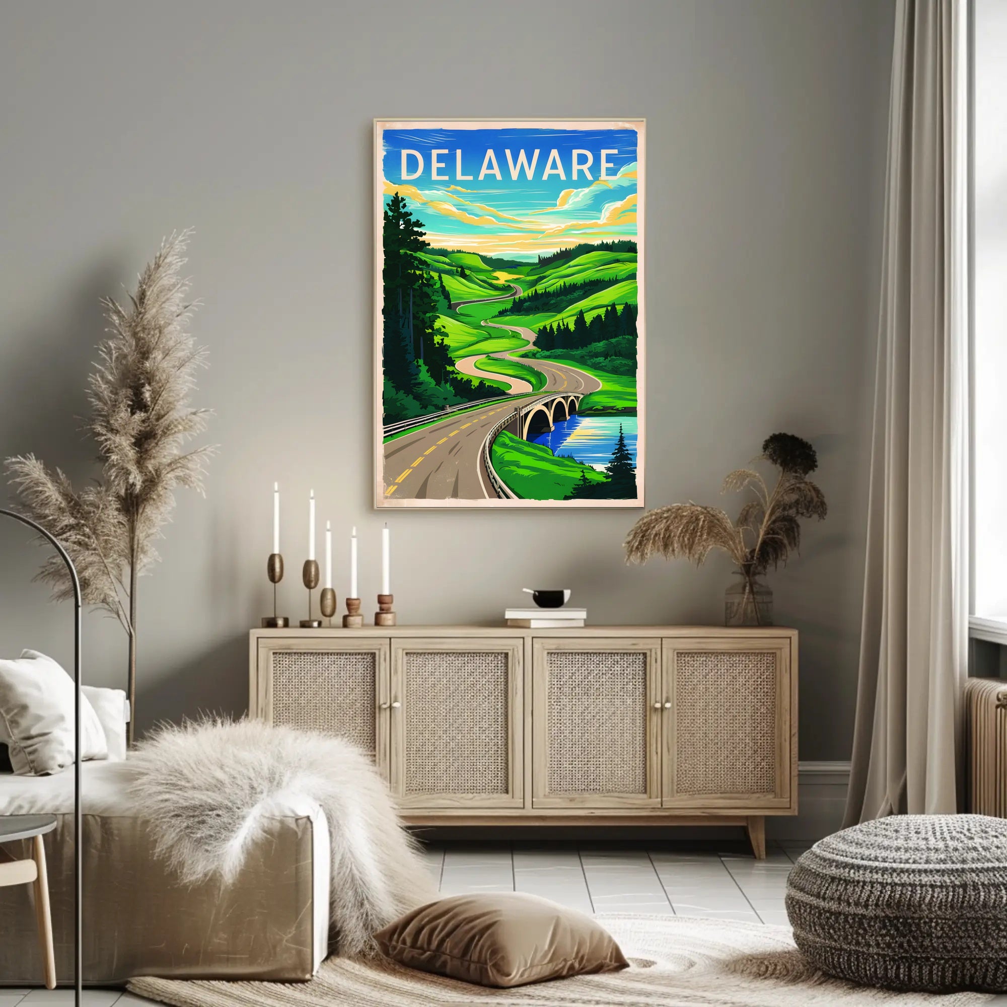 Scenic Delaware Roadway Poster