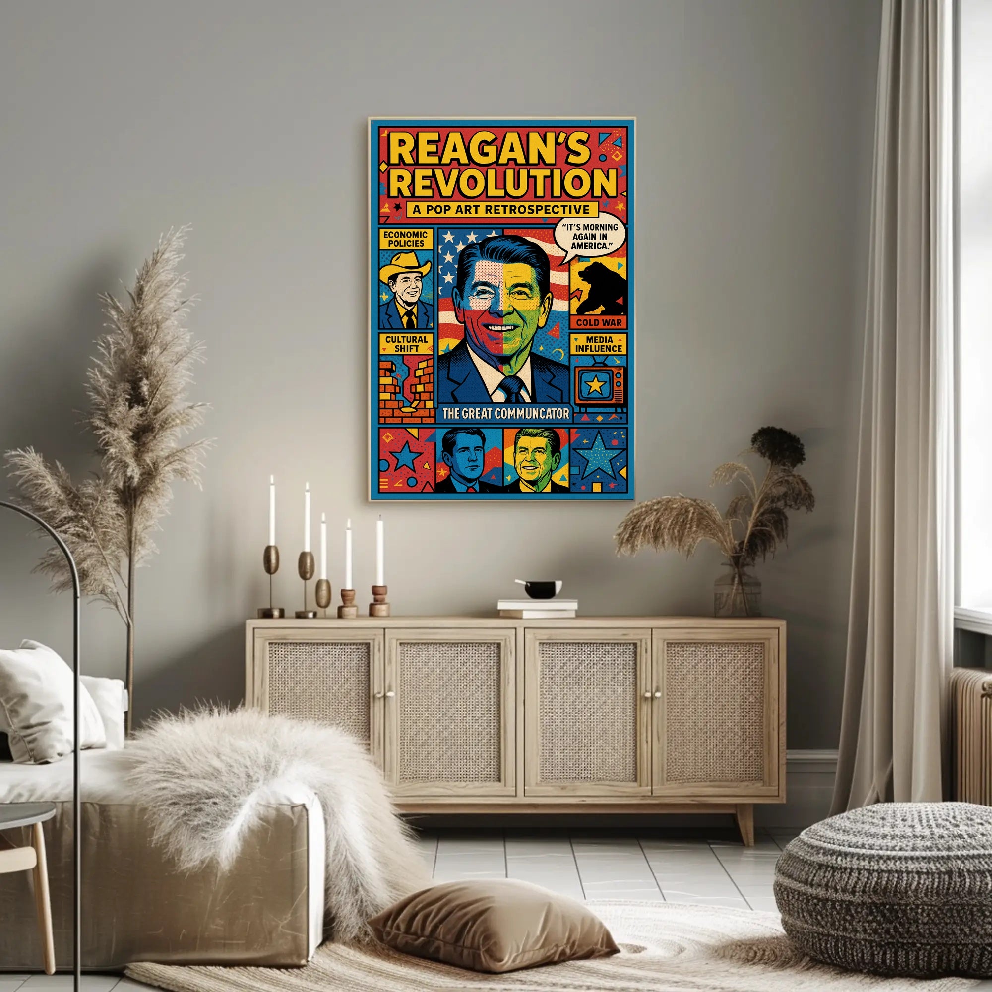 REAGAN'S REVOLUTION Pop Art Political History Poster