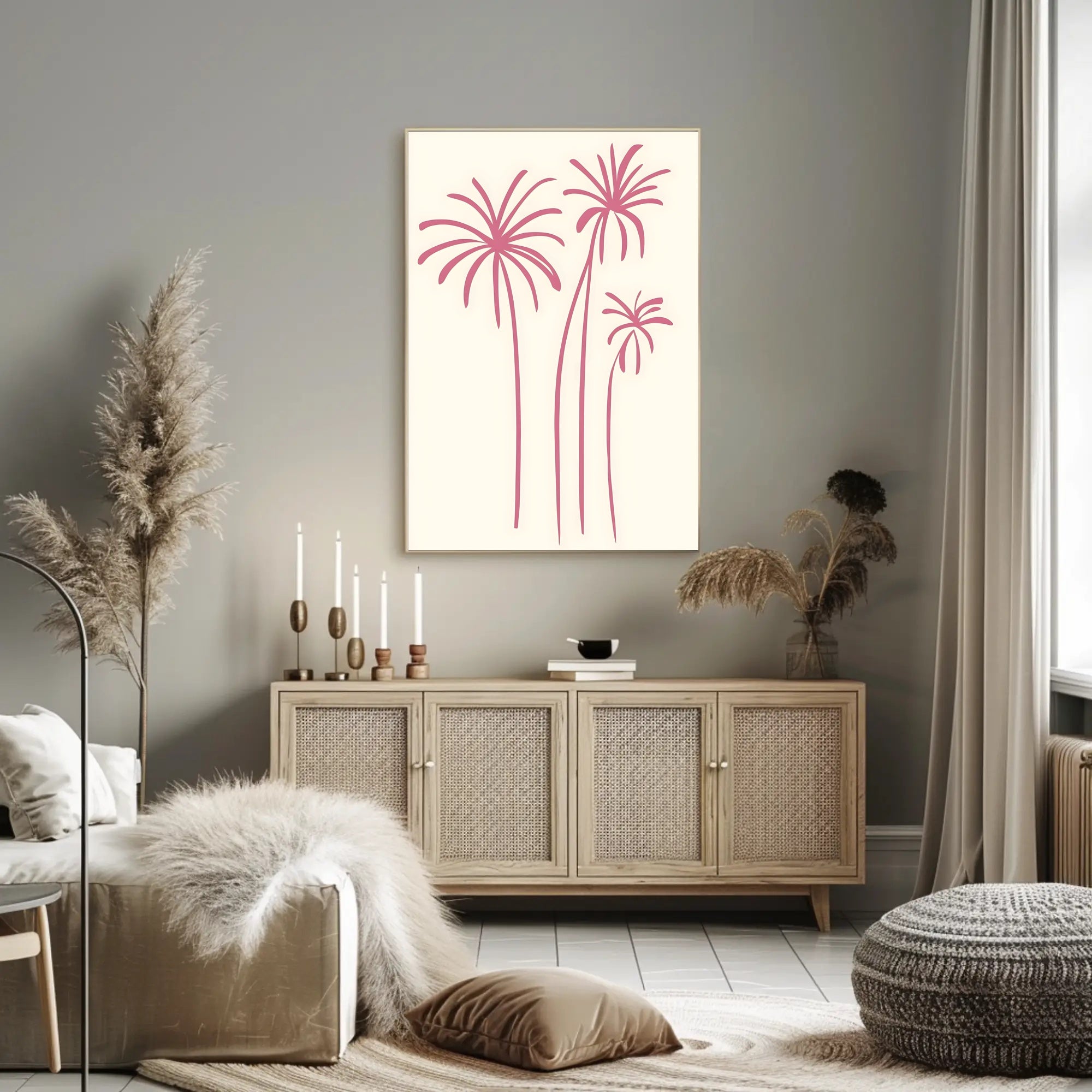 Abstract Palm Trees Minimalist Wall Art Print