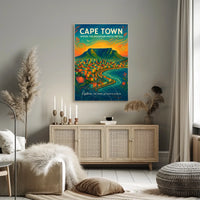 Cape Town Table Mountain Travel Poster
