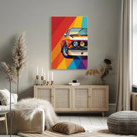 Classic Car Pop Art Poster with Retro Aesthetic PosterGoat