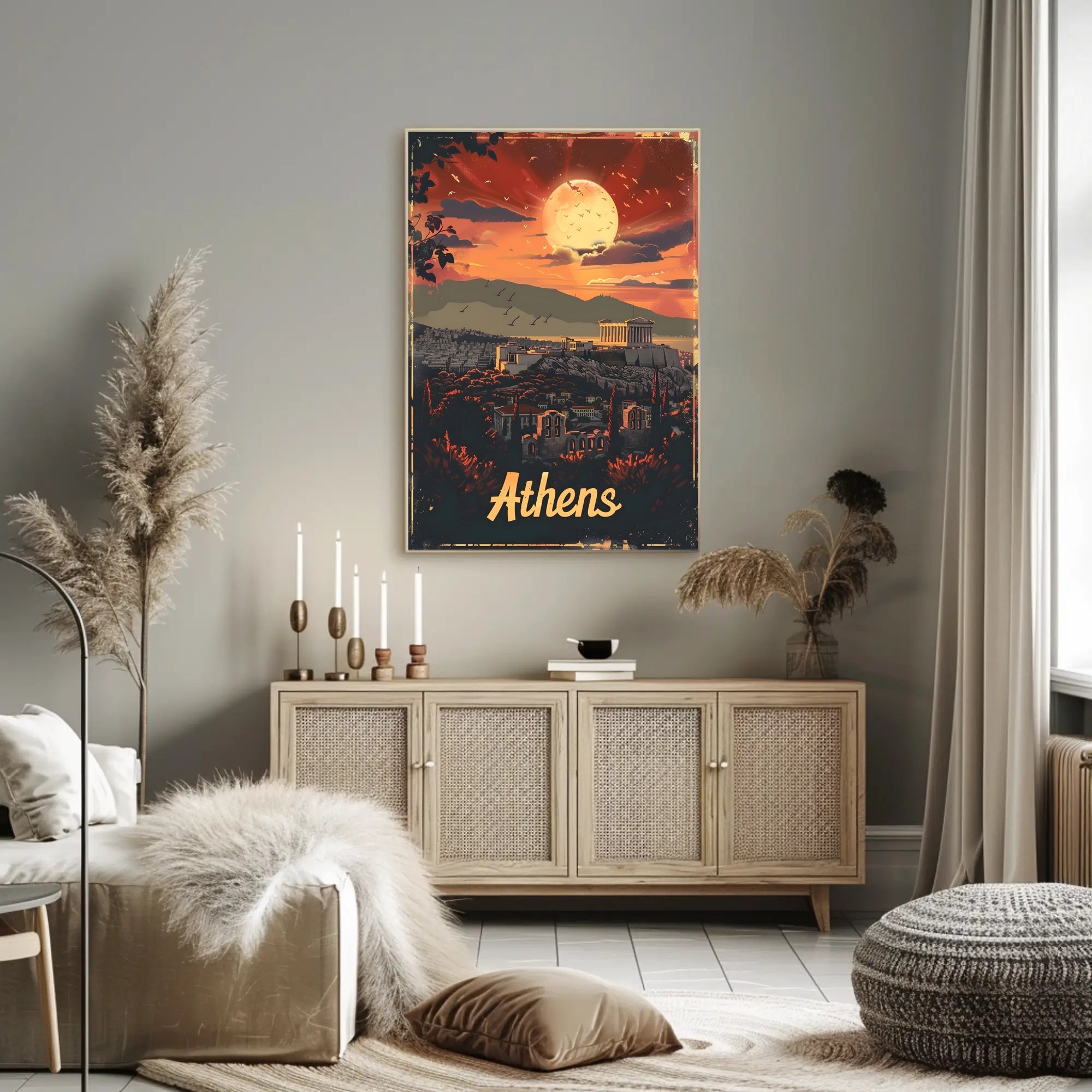 Athens at Dusk Poster