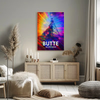 Butte Montana Travel Minimalist Poster