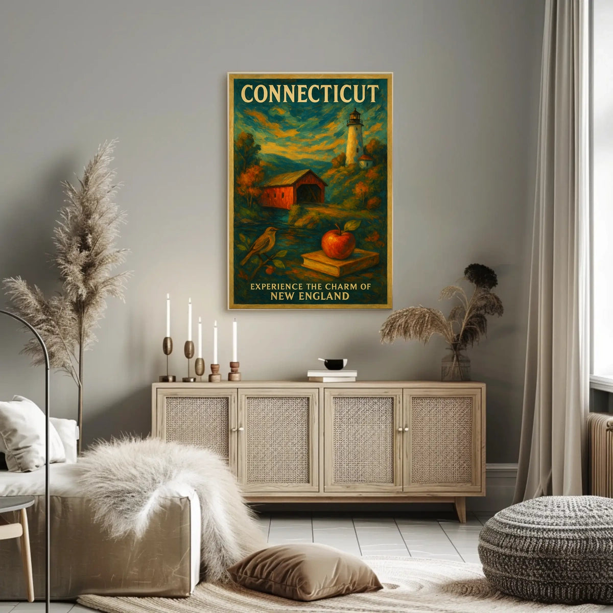 Connecticut Timeless Beauty Poster Elevates Coastal Decor