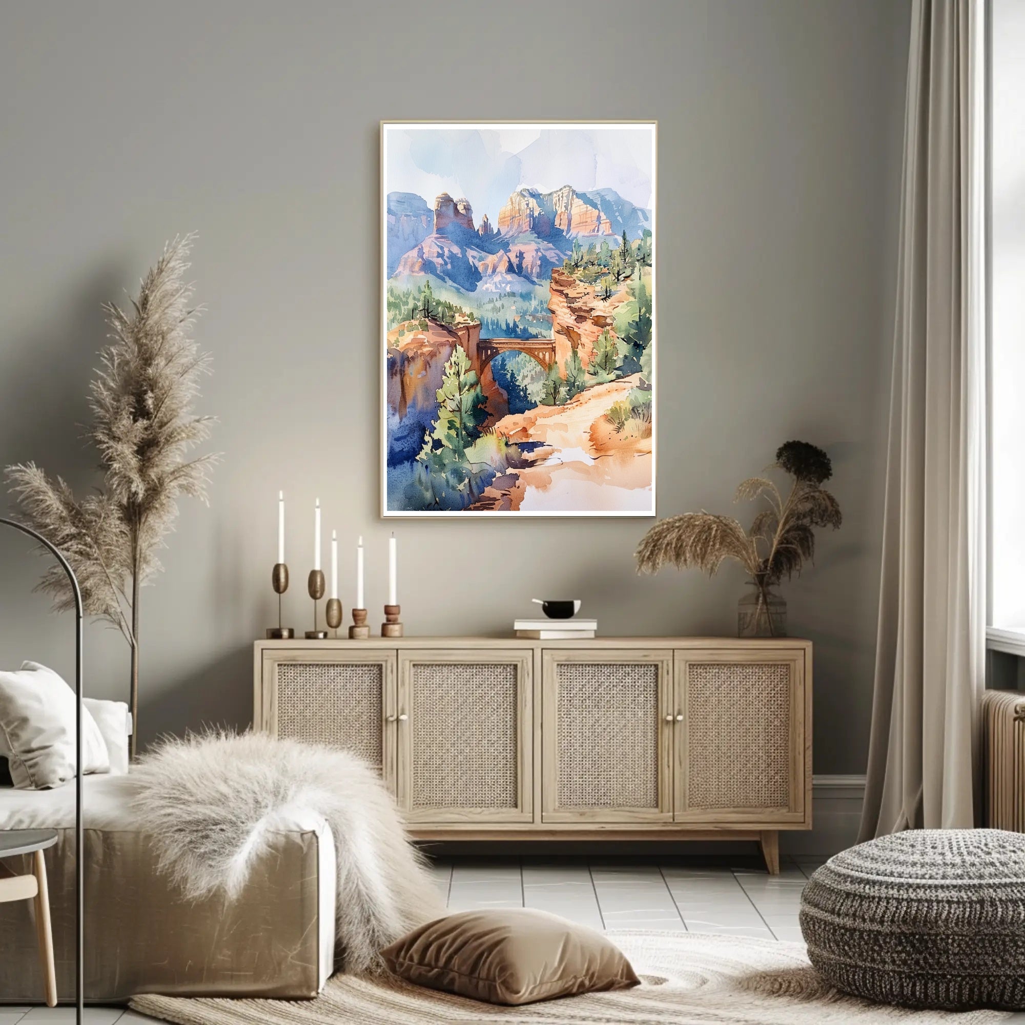 Serene Mountain Landscape Poster PosterGoat