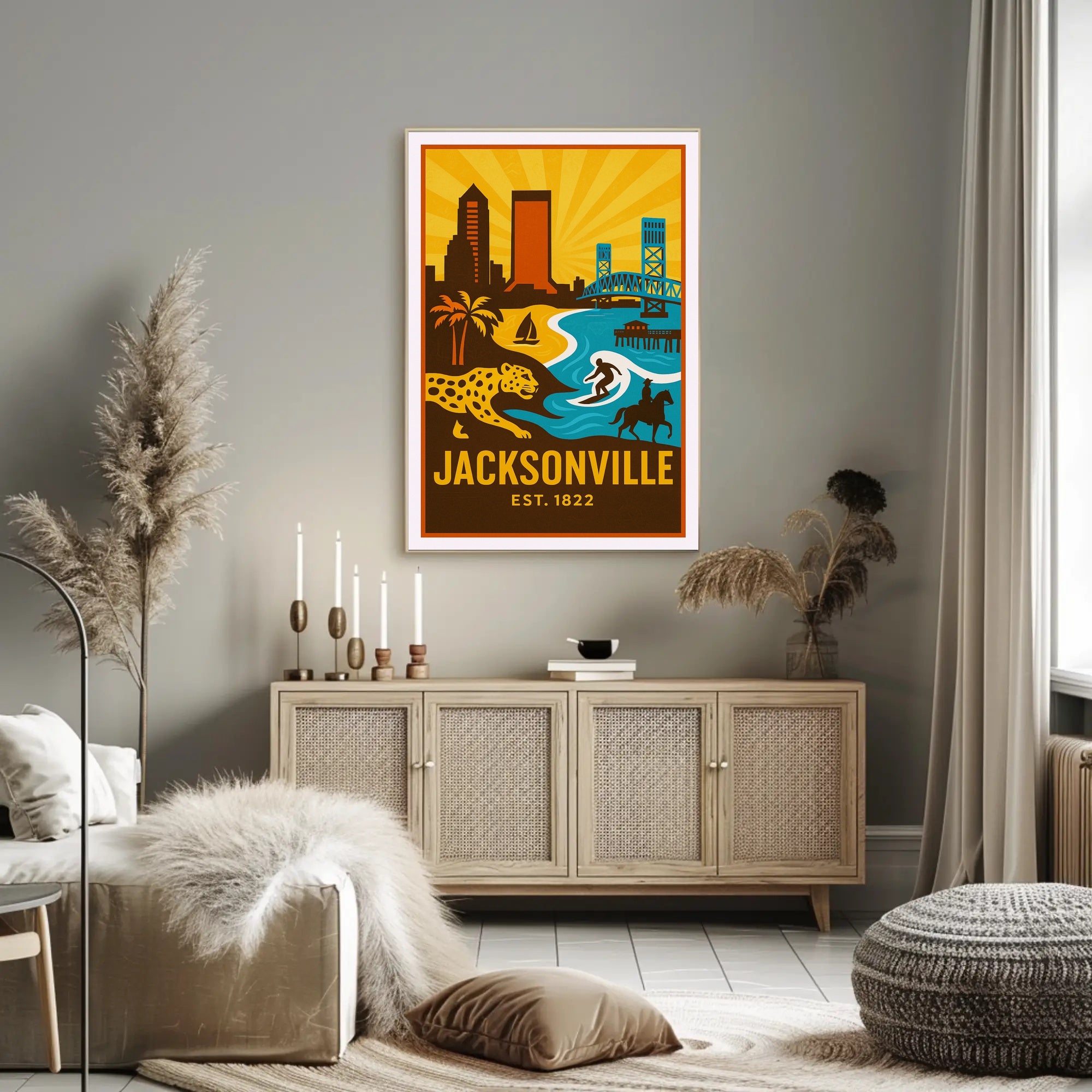 Jacksonville Established 1822 Poster PosterGoat