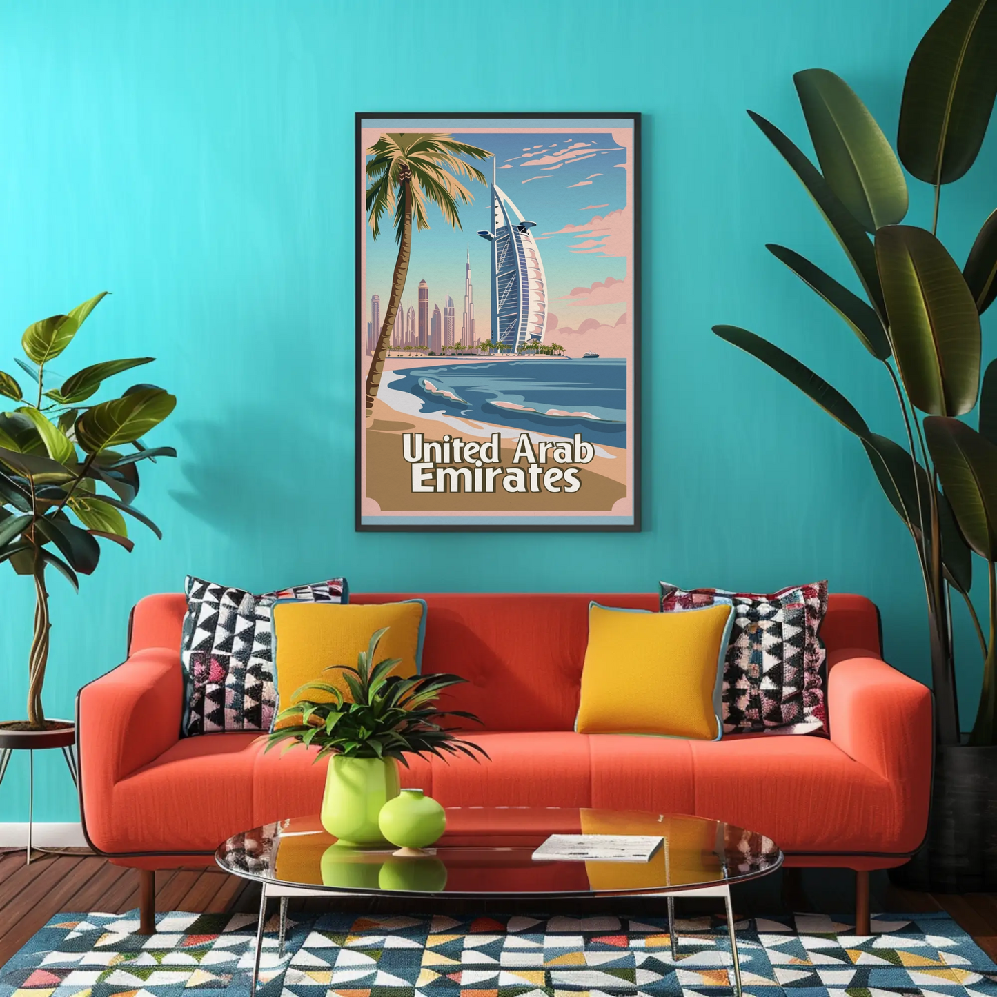 Dubai's Modern Skyline United Arab Emirates Poster