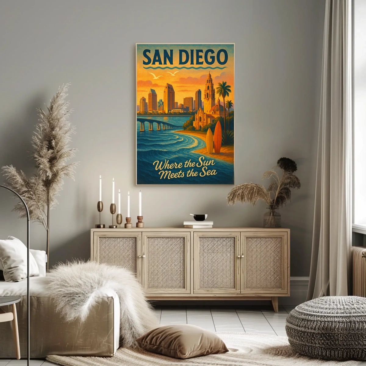 San Diego Where The Sun Meets The Sea Poster