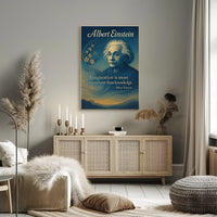 Albert Einstein Imagination Over Knowledge Poster