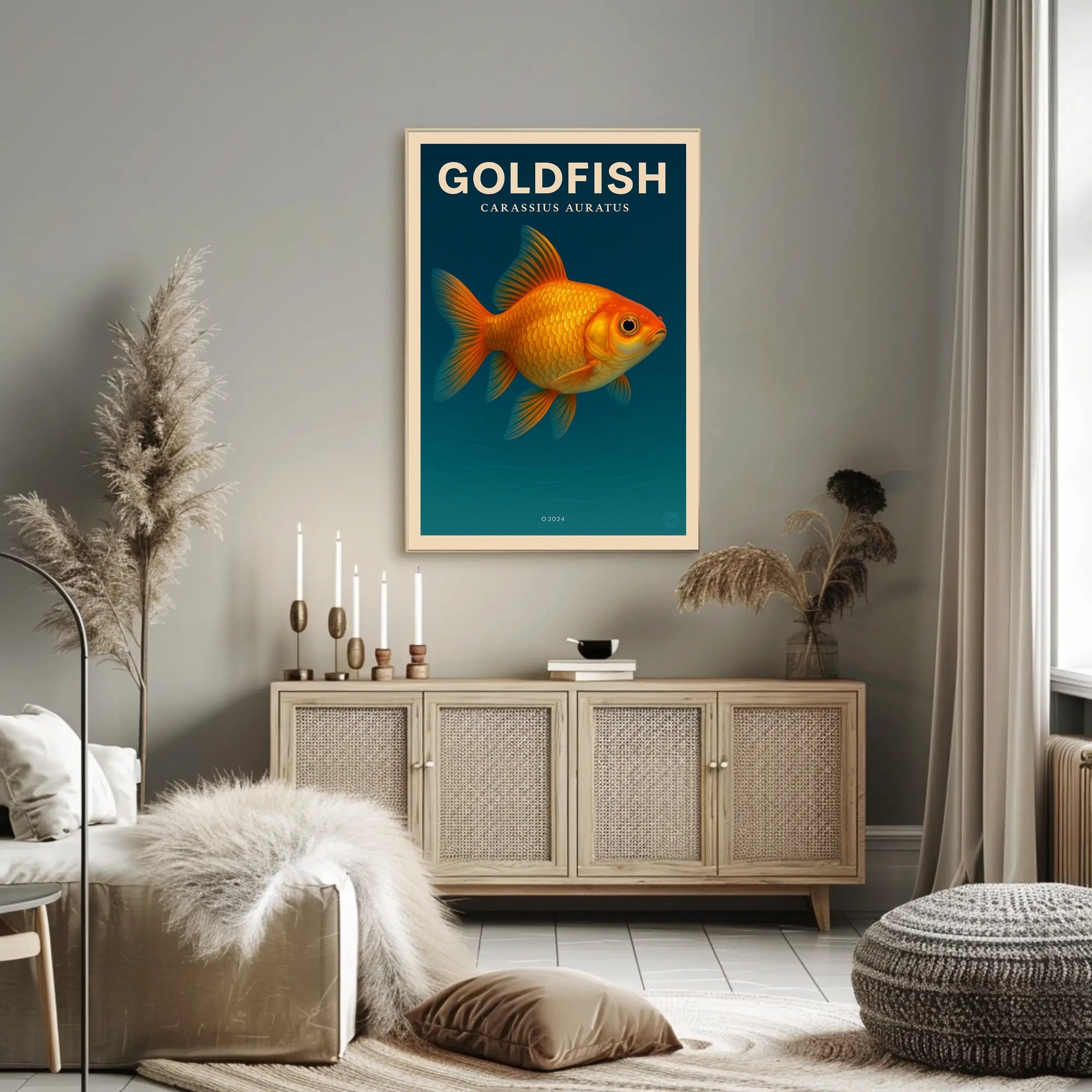 Goldfish Carassius Auratus Poster PosterGoat