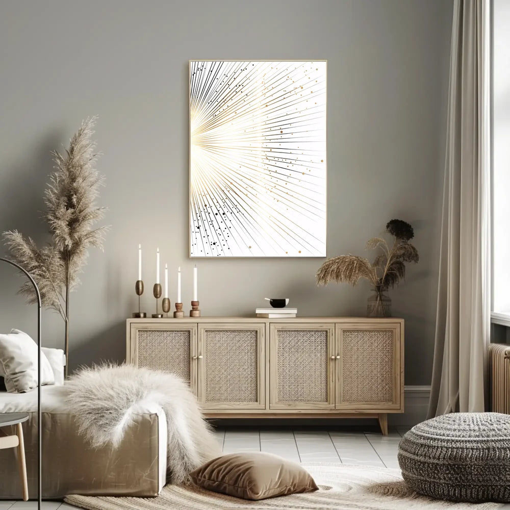 Vintage Cityscape Skyscrapers Art Deco Poster