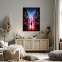 Neon Cityscape Poster