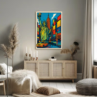 New York City Travel Iconic Skyline Poster Modern Wall Art