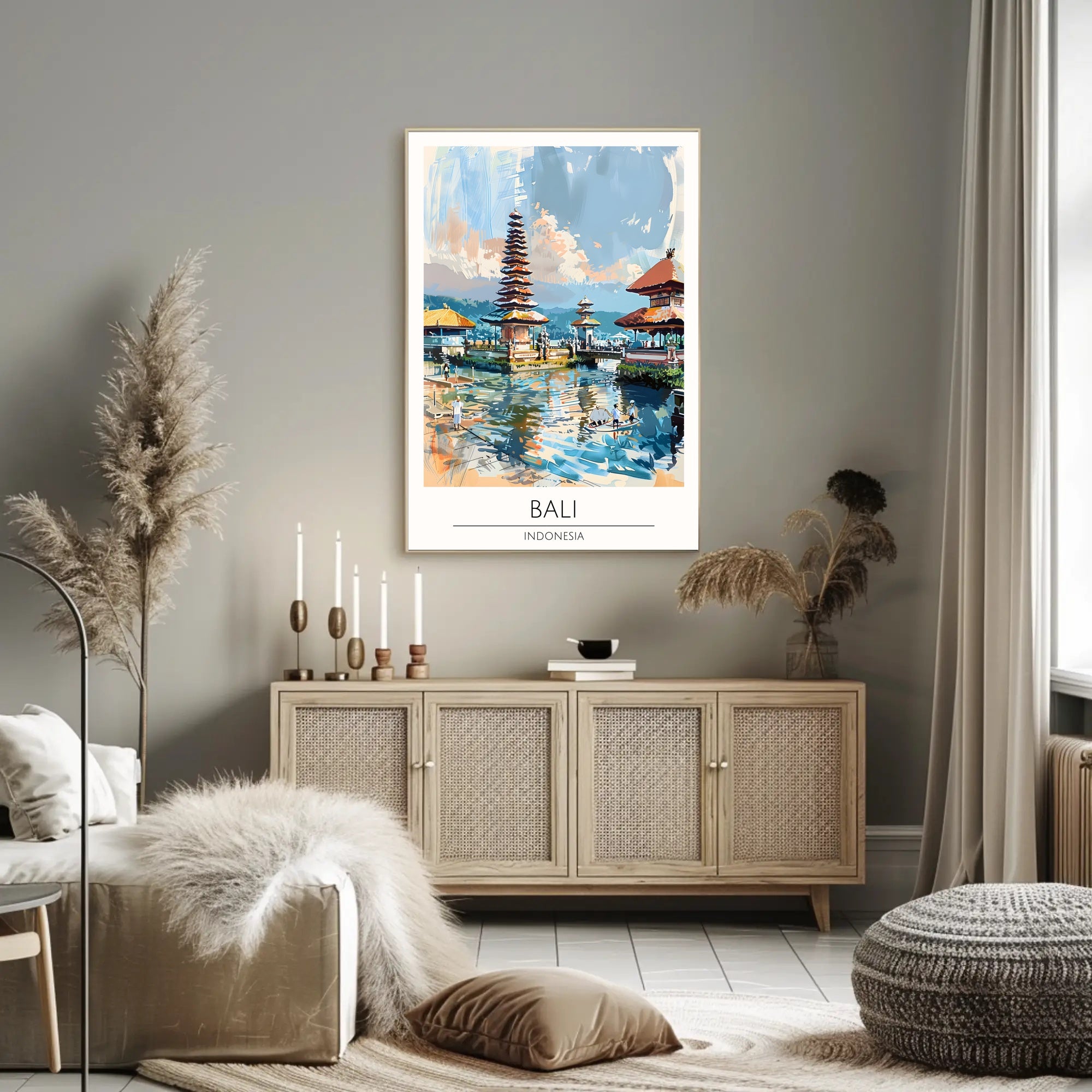 Tranquil Bali Landscape Poster PosterGoat
