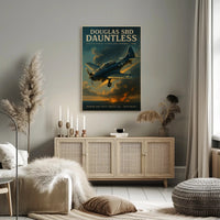 Dauntless Douglas SBD Vintage Aviation Poster