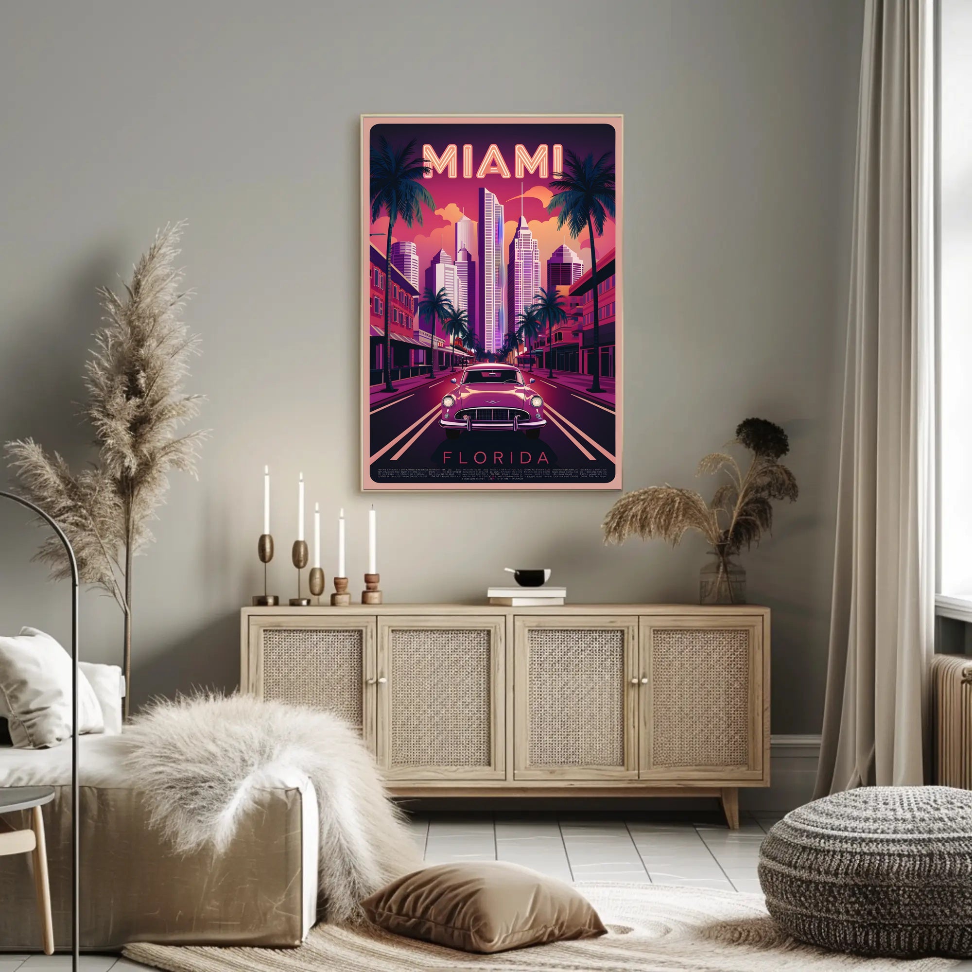 Miami Retro Vibes Poster