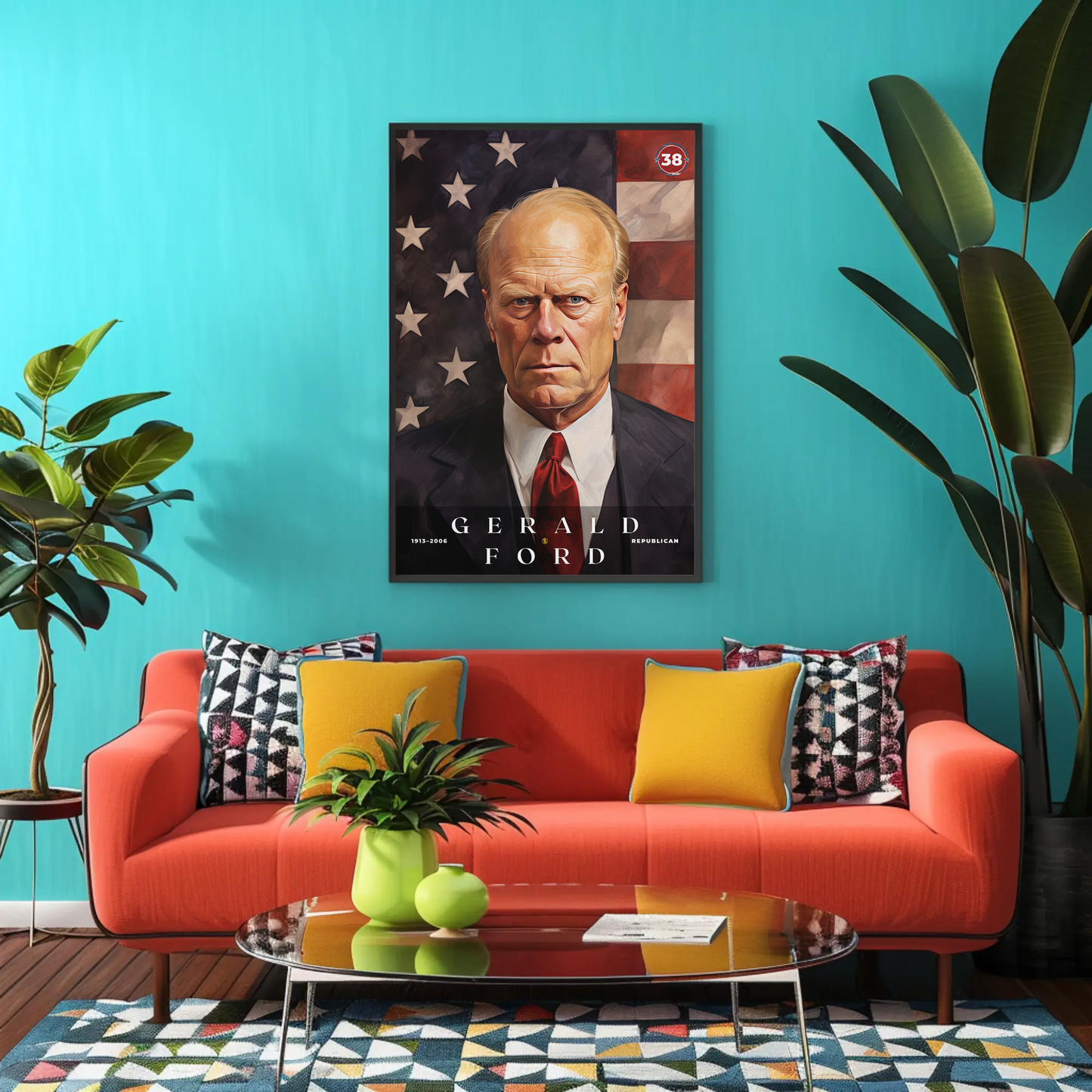 Gerald Ford 38th President Of The United States Portrait