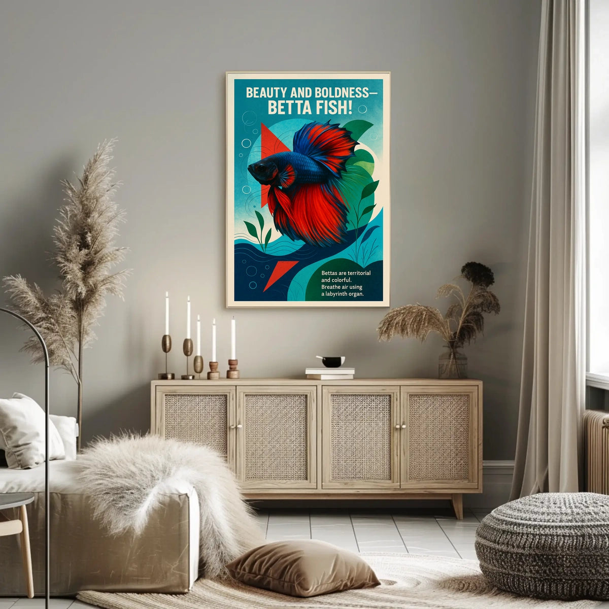 Beauty and Boldness Betta Fish Poster