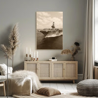 Majestic Aircraft Carrier at Sea Poster