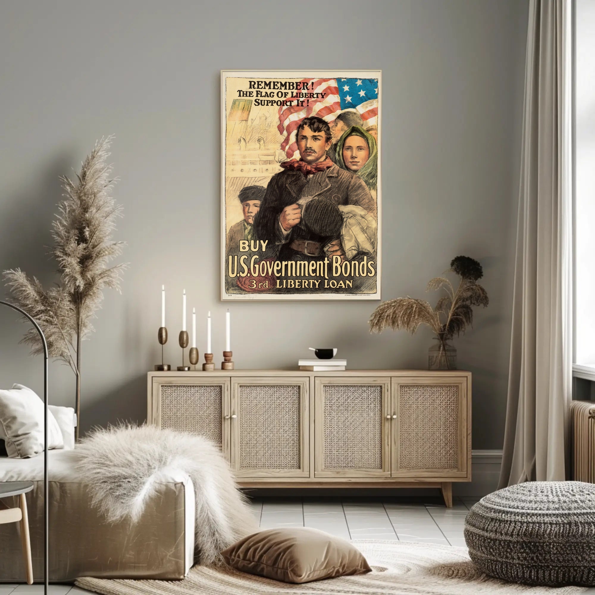 Liberty Loan Patriotic World War I Propaganda Poster