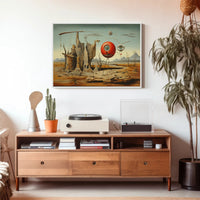 Surreal Eye-Landscape Futuristic Sci-Fi Art Poster