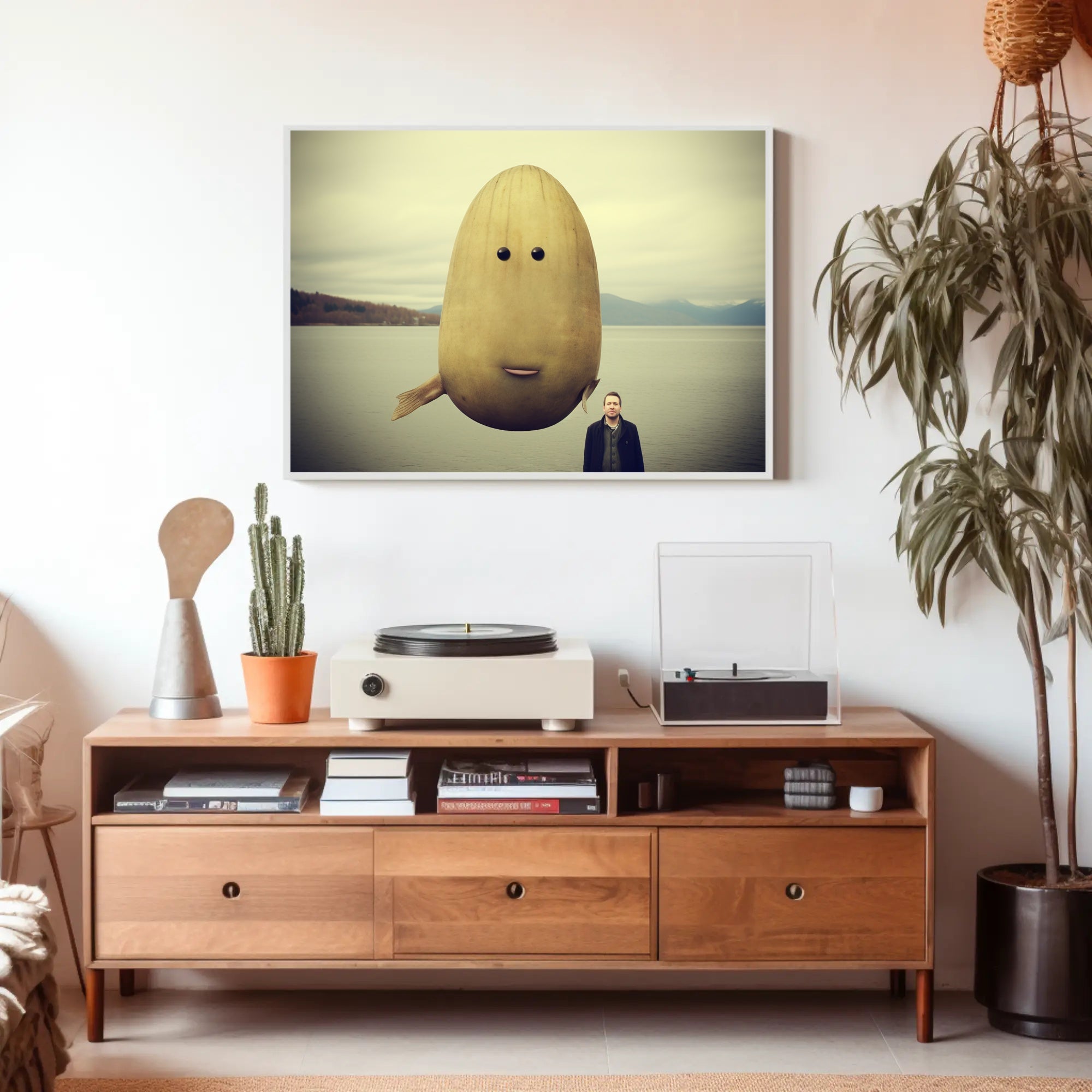 Surreal Lakeside Creature Fantasy or Mythology Poster