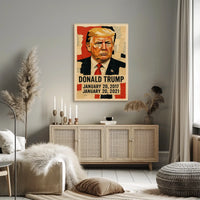 Donald Trump 45th President of the United States Layered paper Collage Poster